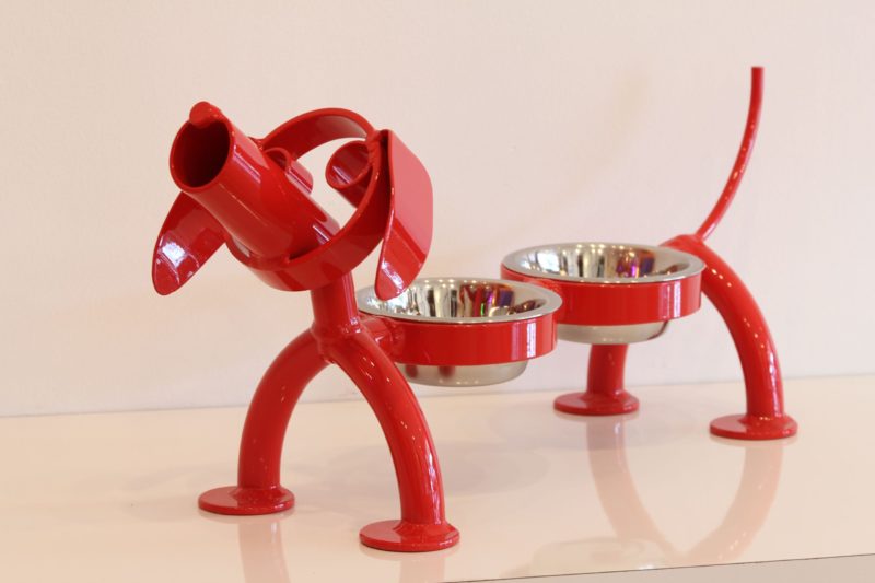 Small Dog with 2 Bowls - Image 4