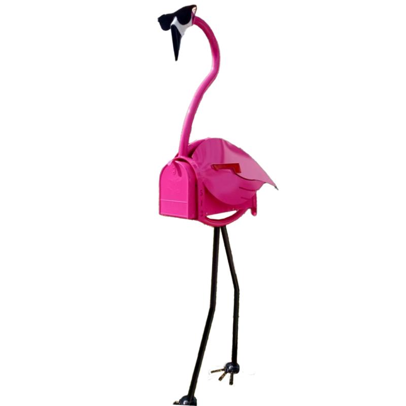 Flamingo Mailbox with Sunglasses